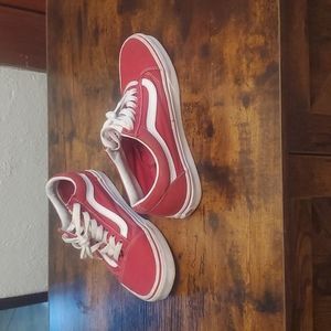 Vans Sneakers size Men's 6.5 or Women's 8 red